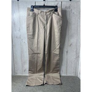 Lee Womens Regular Fit Straight Leg Pants Mid Rise Flex Motion Beige Size 8M